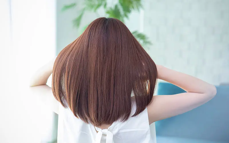 カット＋明るい白髪染め＋髪質改善トリートメント